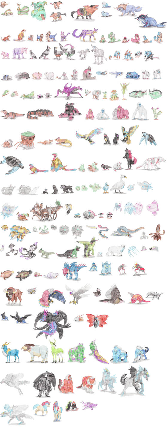Every Legendary Pokemon (pre gen 5) by yoshitaka on DeviantArt