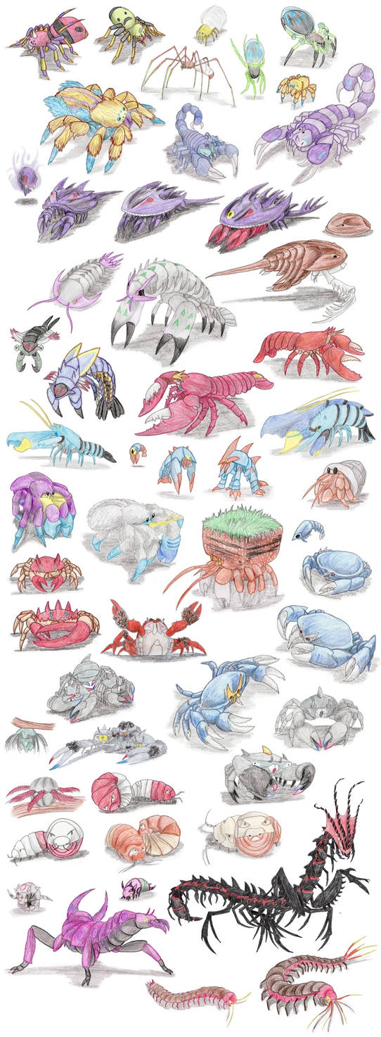 Spider and other Arthropod Pokemon by DragonlordRynn on DeviantArt