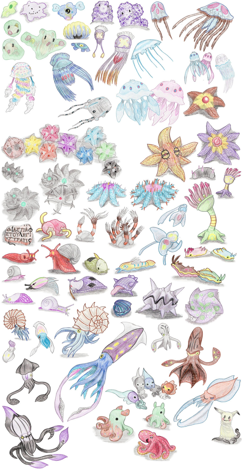 Non-Arthropod Invertebrate Pokemon by DragonlordRynn on DeviantArt