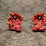 Pink Dragon Earrings