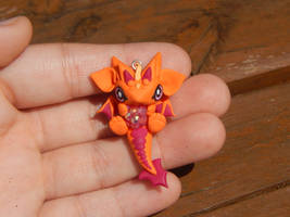 Orange Dragon Charm