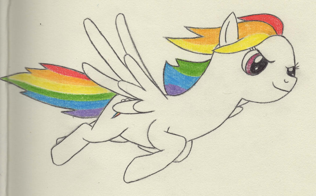 Rainbow Dash (Partly Colored)