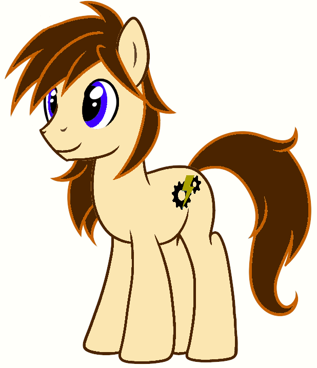 My new and permanent OC pony name Lightning Gear