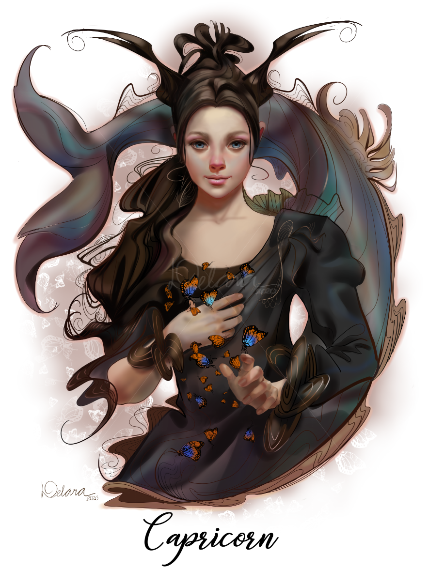 Capricorn Zodiac Sign By Delarasart On Deviantart