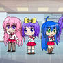 Lucky Star characters in Gacha Club