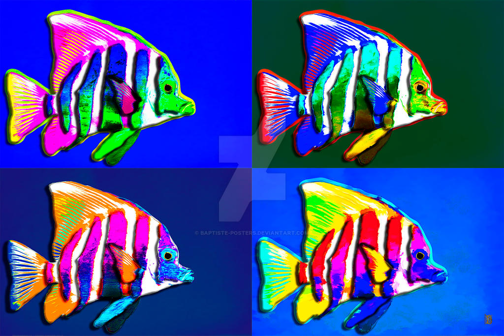 Tropical Fish - Collage 4HappyFish-3 by Baptiste-Posters on DeviantArt