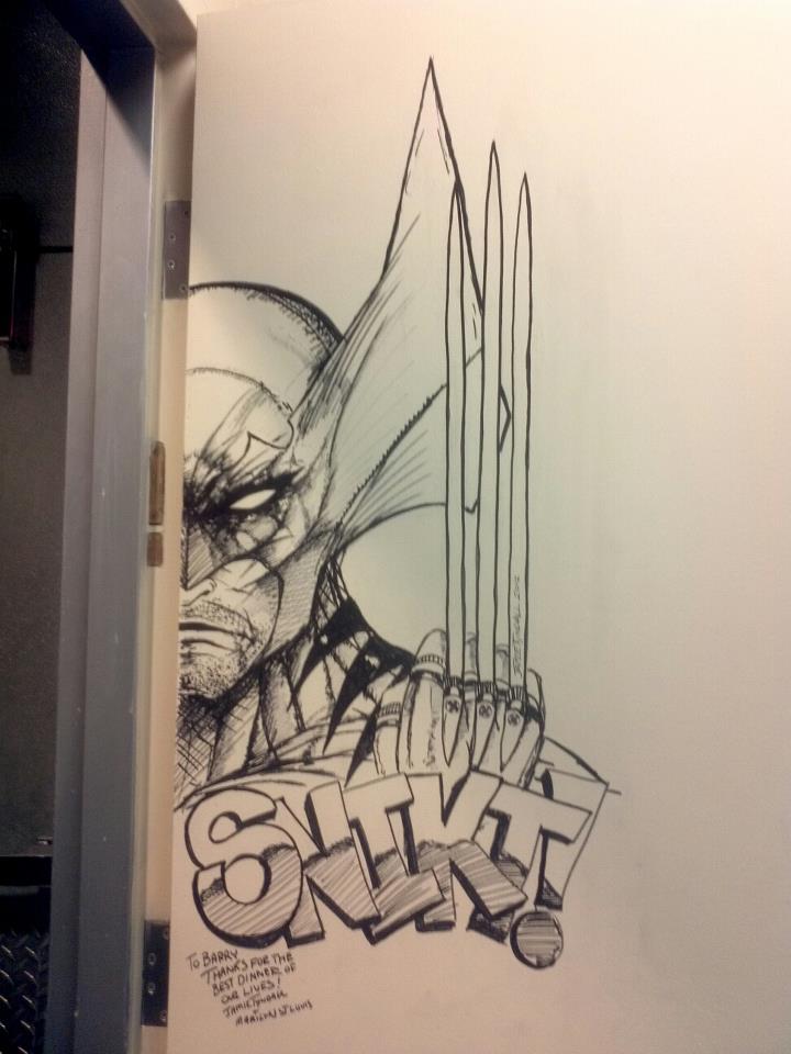 Wolverine Door art at the N9ne in Vegas