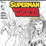 Wonder Woman Superman Sketch Cover Commission