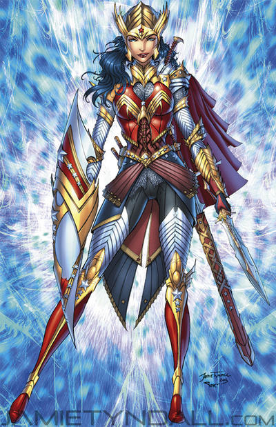Wonder Woman in elven armor - colors