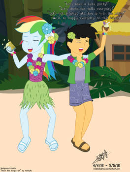 Ray and Rainbow Dash - Jungle Island Luau