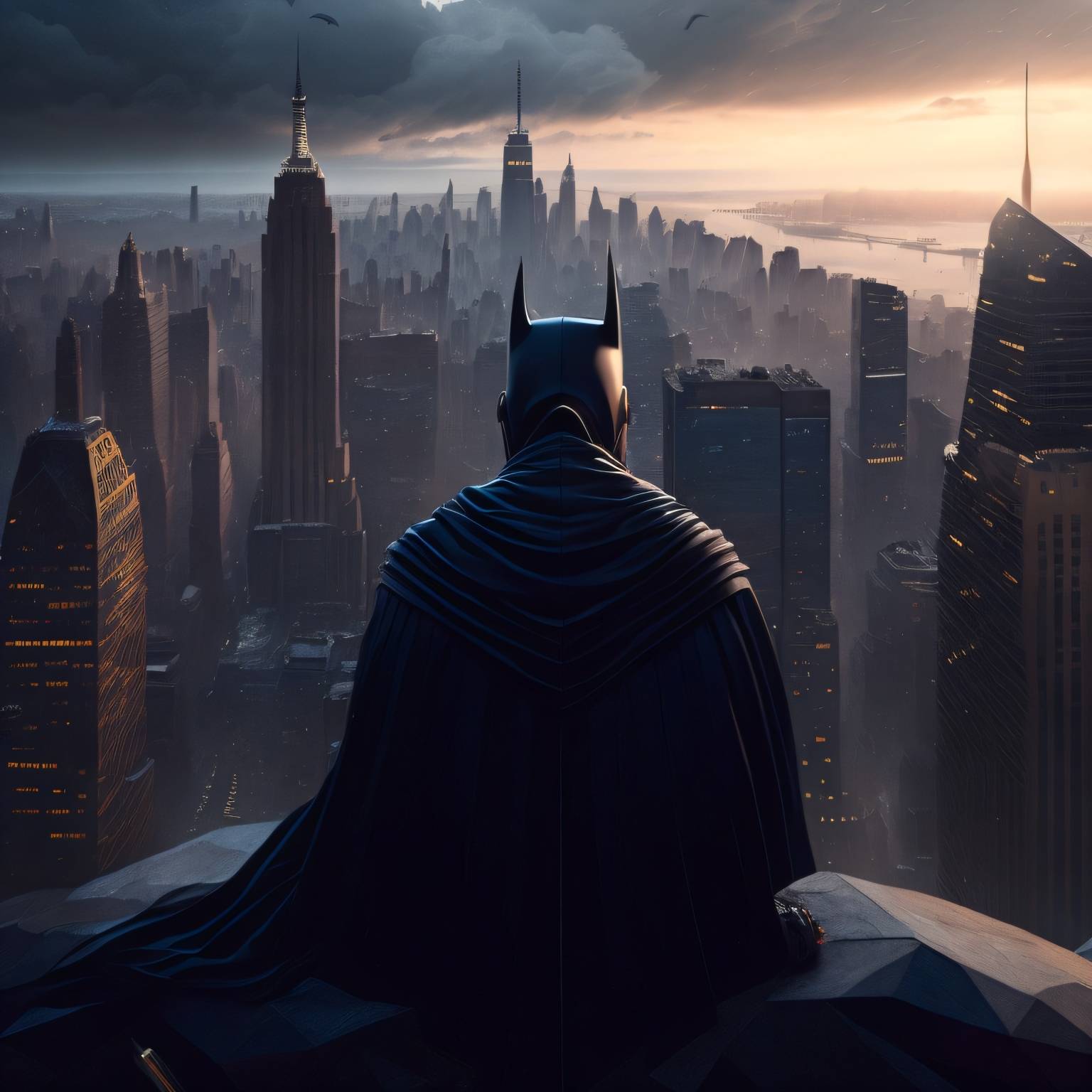 Batman Rooftop Backdrops Batman on the Rooftop by Sachinarts10 on DeviantArt