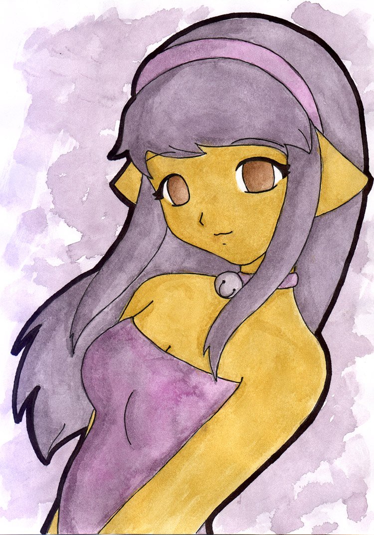 Watercolor catgirl...