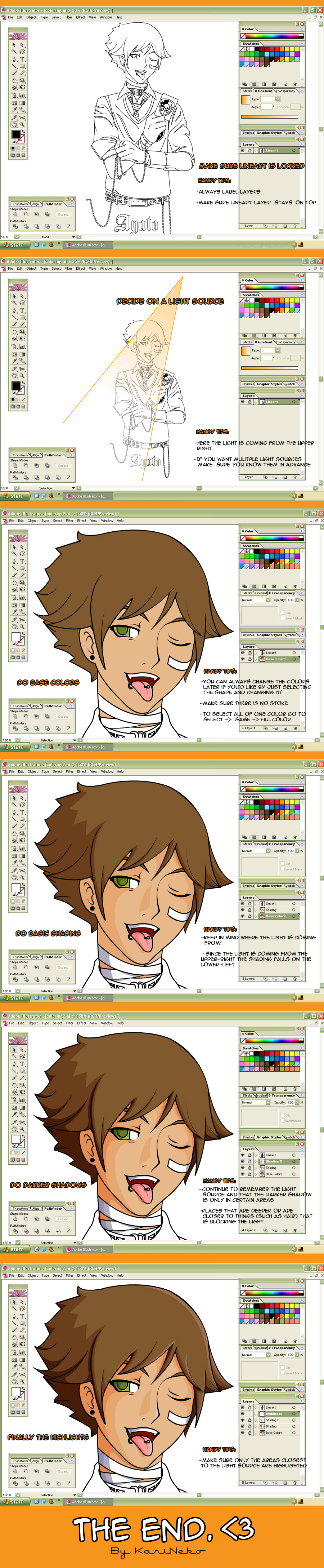 Quick Cell-Shading Tutorial by KariNeko on DeviantArt