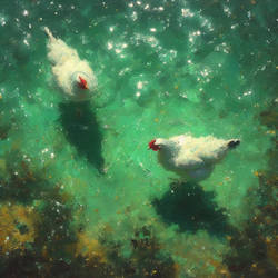 Chickens swim 6