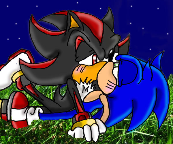 Sonic & Shadow Visit DEVIANTART! - SONIC KISSING SHADOW?! 