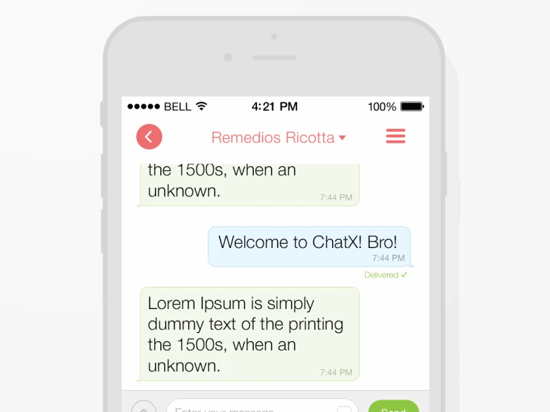 Chat Screen By Ramotion On Deviantart Chat Screen By Ramotion On Deviantart