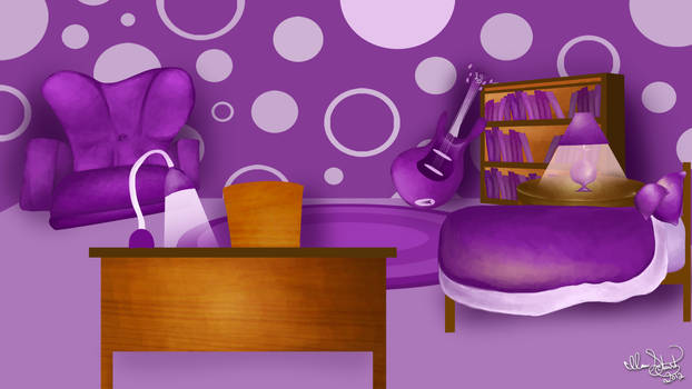 Wonky Purple Bedroom