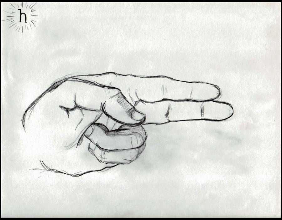 H Asl The Letter H - ASL by MLeeBrown on DeviantArt