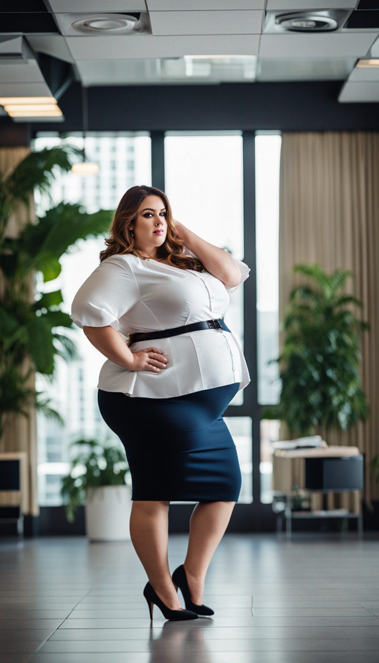 Obese Lady Deviantart Obese, Beautiful, Young Lady In Office Clothing, F by wastlander0078 on ...