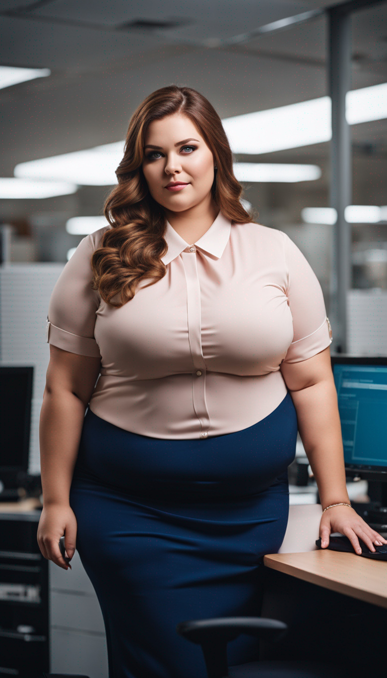 Obese Lady Deviantart Obese, Beautiful, Young Lady In Office Clothing, F by wastlander0078 on ...