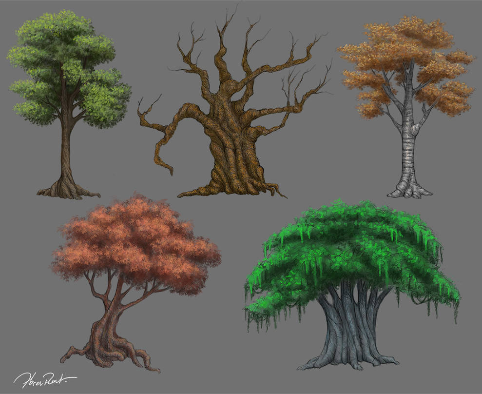 Initial Tree Concept Concept trees by FlorentPerret on DeviantArt