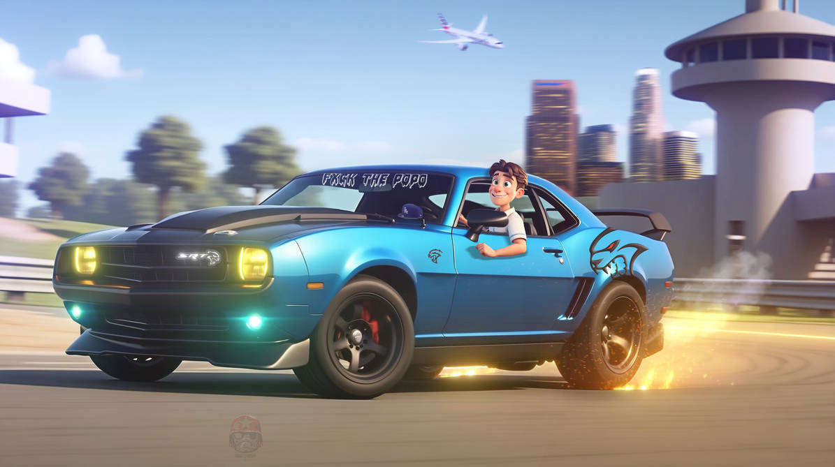 Dodge Hellcat Toon by eman213 on DeviantArt