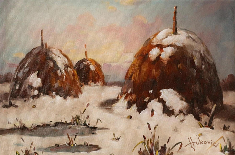 Three haystacks by dusanvukovic on DeviantArt