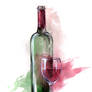 Watercolour wine study