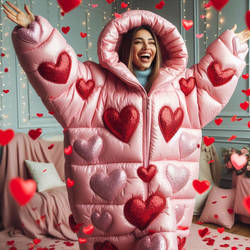 Valentine puffy suit