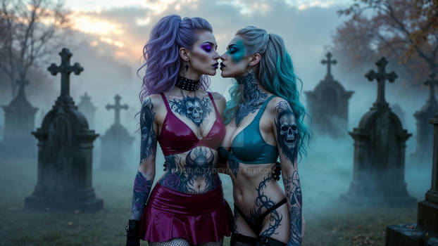 Kissing Gothic Ladies 5