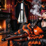 Smoking Lady in orange 19
