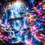 Neon Flower Goddess in a Crystal Cave 5