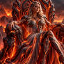 Lava Queen on a Volcanic Throne