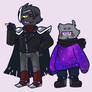 Dark Meta Knight and Shadow Kirby