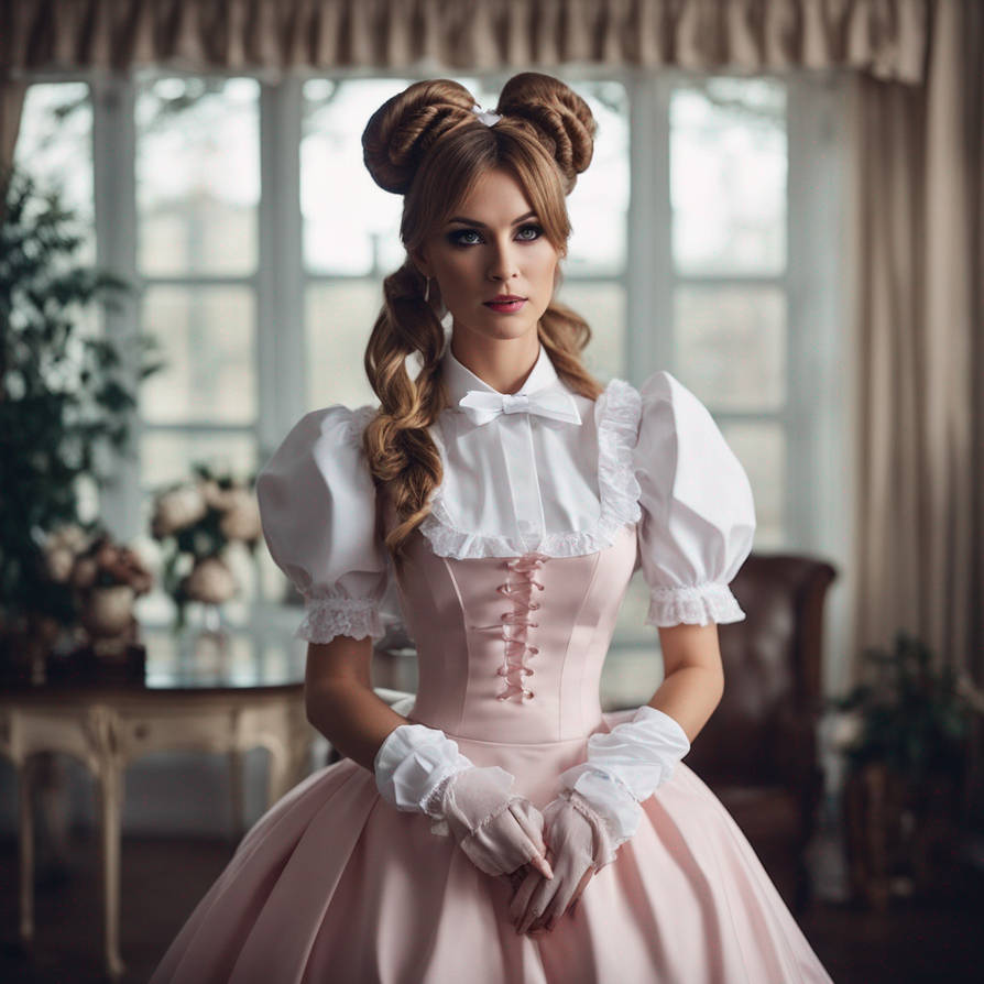 Sissy Maid With Long Feminine Hairstyle With Bun A By Jensissy On sissy-maid-with-long-feminine-hairstyle-with-bun-a-by-jensissy-on