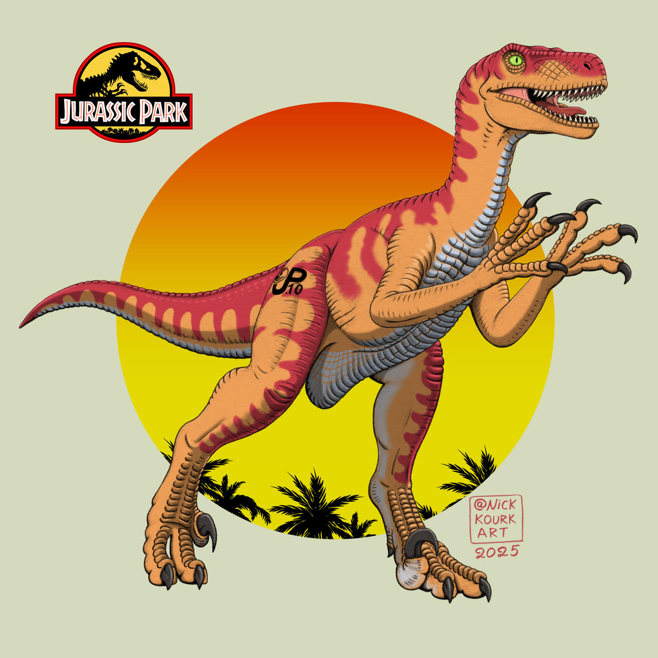 Screaming Raptor(Inspired by the Kenner JP toy) by NKourk on DeviantArt