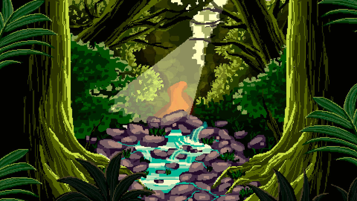 Pixel Art Jungle - background by camilaxiao on DeviantArt
