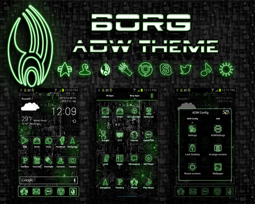 Startreck Borg ADW Theme for Android