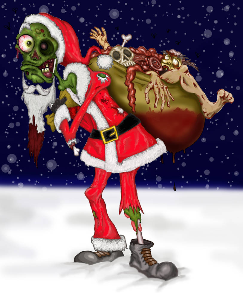 zombie santa by richardsymonsart