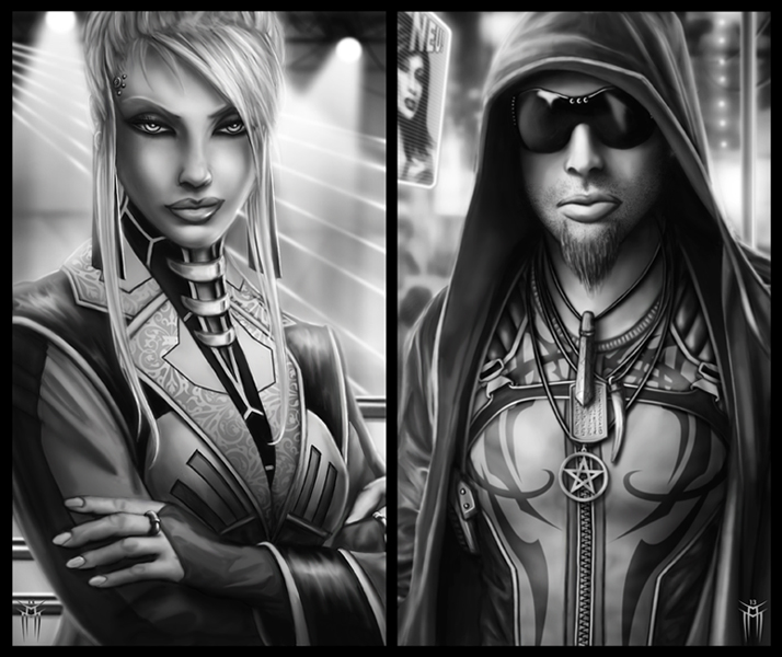 Shadowrunner Portraits by SilentIvo on DeviantArt