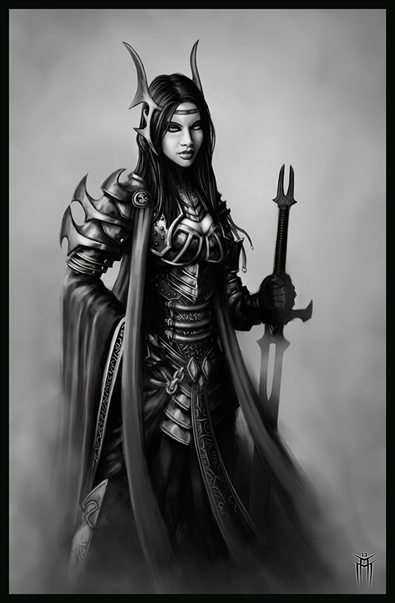 Female vampire warrior concept 02