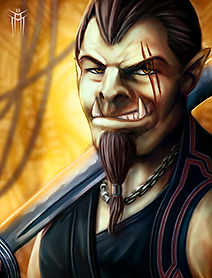Shadowrunners portrait : Chromed up Ork by BGK-Bengiskhan on DeviantArt