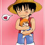 +Luffy and Nami-plushie+