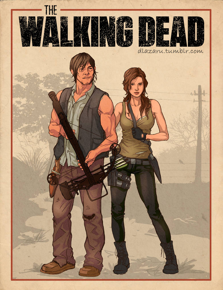 The Walking Dead Daryl and OC by dlazaru