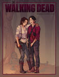 The Walking Dead, Glenn and Maggie by dlazaru