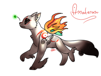 Okami Fanart | Amaterasu and Issun