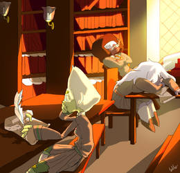 Hogwarts AU: Nerds in the Library (2/3)