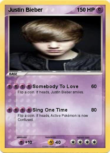 Justin Pokemon Justin Bieber Pokemon Card by Raikou1233 on DeviantArt