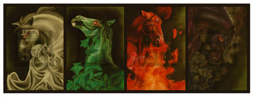 The Four Horsemen Of the Apocalypse by dragonett3