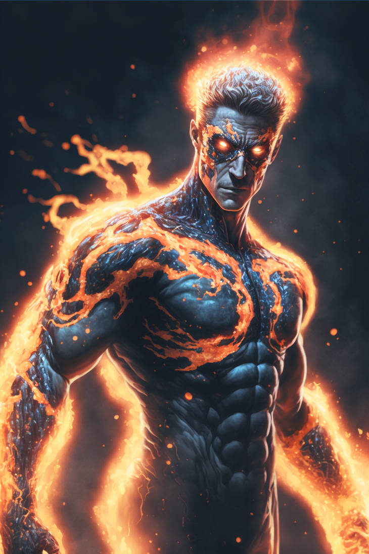 Human Torch by NerdyAIArtist on DeviantArt